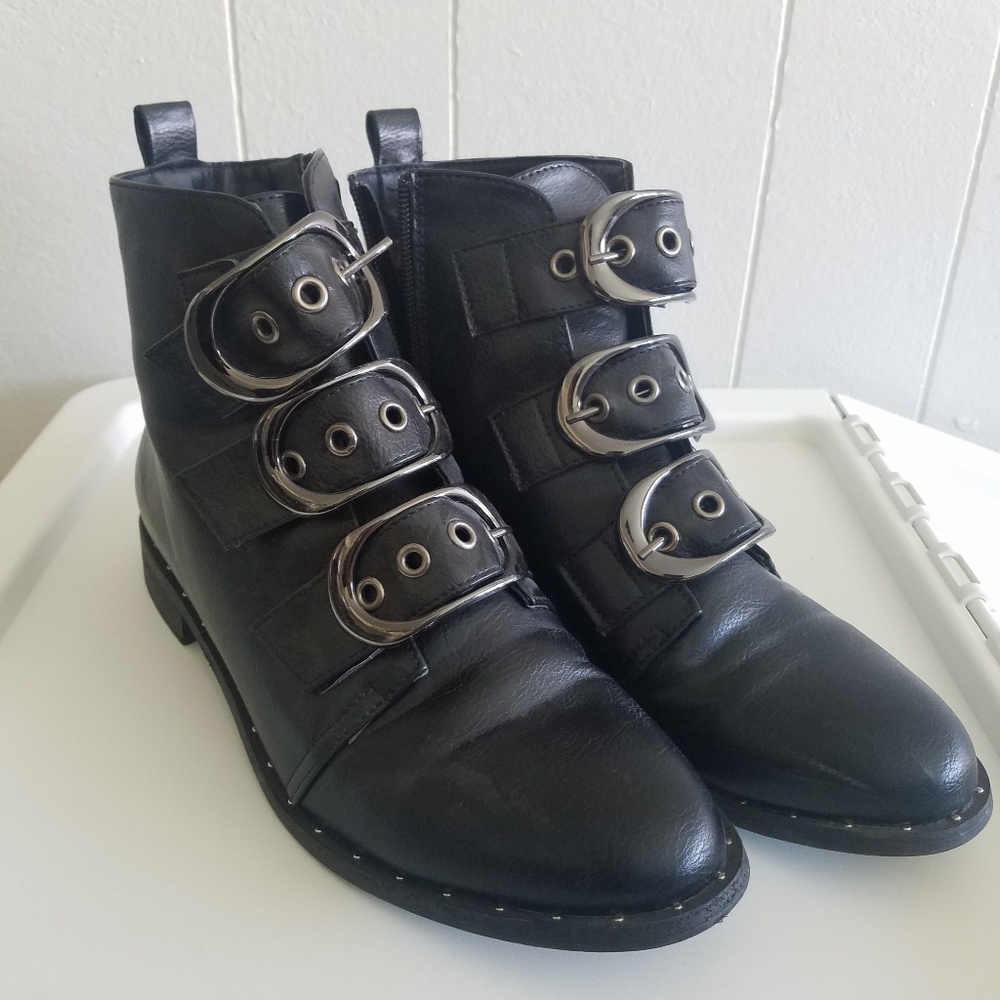 Buckled Black Boots